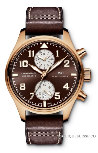 IWC Classique Pilots Chronographe Automatique Edition Antoine de Saint-Exupery or rose IW387805