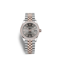 Rolex Datejust 31 Oystersteel or Everose 18 ct M278381RBR-0018 cadran rhodium fonce