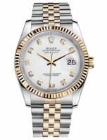 Réplique Rolex Datejust 36mm acier et Jaune or blanc Dial 116233 WDJ