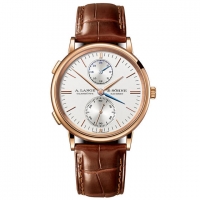 A. Lange & Sohne Saxonia Dual Time 38.5mm Homme 386.032 Montre Réplique