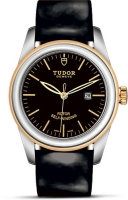 Tudor Glamour Date 31 Acier inoxydable / Or jaune / Noir / Bracelet m53003-0011