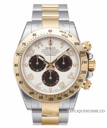 Réplique Rolex Daytona en acier et cadran Or Ivoire 116523 IBKA