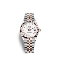Rolex Datejust 31 Oystersteel or Everose 18 ct M278271-0002 cadran blanc