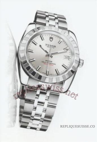 Tudor Classique Date 21010 Silver Index Hommes Montre Réplique