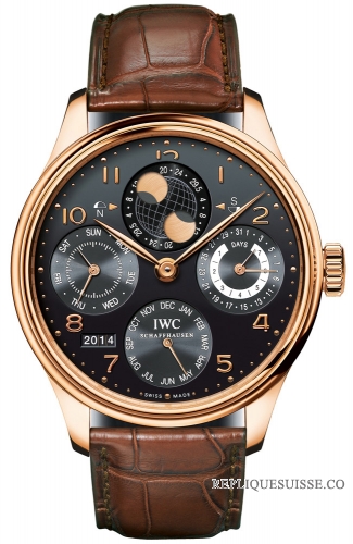 IWC Portuguese Perpetual Calendar Hemisphere Moonphase Montre Homme IW503202