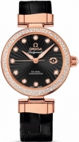 Omega De Ville Ladymatic Dames Rose Or noir Diamant 425.68.34 Montre Réplique