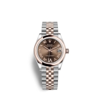 Rolex Datejust 31 Oystersteel or Everose 18 ct M278241-0004 Chocolat serti de diamants Cadran