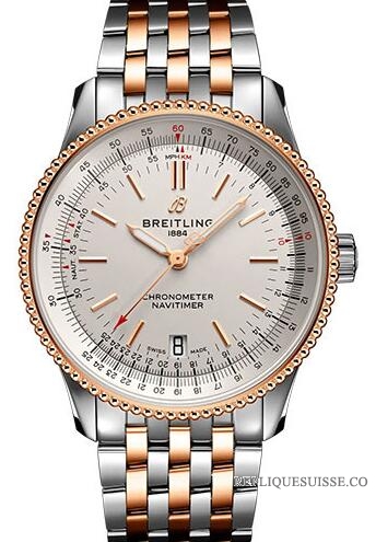 Breitling Navitimer 1 Automatique 38 Argent Cadran Or rose Inoxydable Acier U17325211G1U1