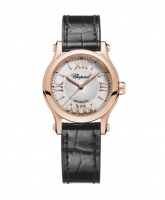 Chopard Happy Sport or rose 18 carats cadran blanc dames 274893-5011