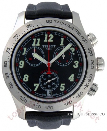 Tissot V8 acier Chronographe noir Hommes T36.1.326.52 Montre Réplique