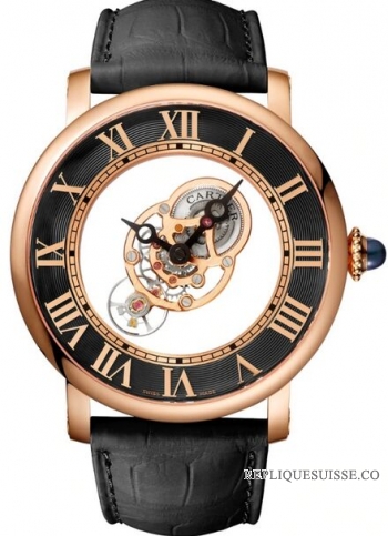 Réplique Rotonde De Cartier 43,5mm Manuel Or Rose