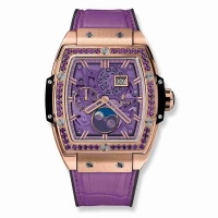 Copie Montre Hublot Spirit Of Big Bang Moonphase Roi Or Violet 42mm 647.OX.4781.LR.1205