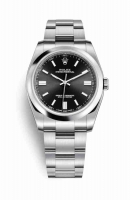 Copie Montre Rolex Oyster Perpetual 36 Oystersteel cadran noir m116000-0013