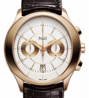 Piaget Gouverneur automatique cadran argente cuir marron hommes