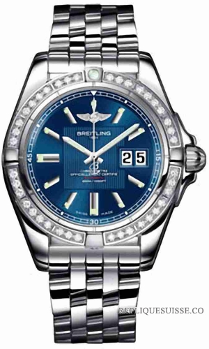 Breitling Galactic 41 Inoxydable acier Diamant Bezel A493 Montre Réplique