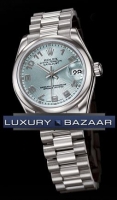 Rolex Datejust 31mm (Platinum-Domed Bezel/Ice bleu/Platinum) Montre Réplique
