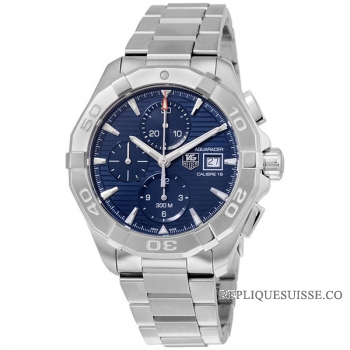 TAG Heuer Réplique Aquaracer Automatique Chronographe Bleu Dial Acier inoxydable CAY2112.BA0927