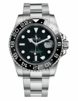 Réplique Rolex GMT Master II en acier inoxydable cadran noir 116710 LN