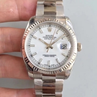 Réplique Rolex Datejust 36mm acier cadran blanc Jubile Bracelet 116234 WSJ