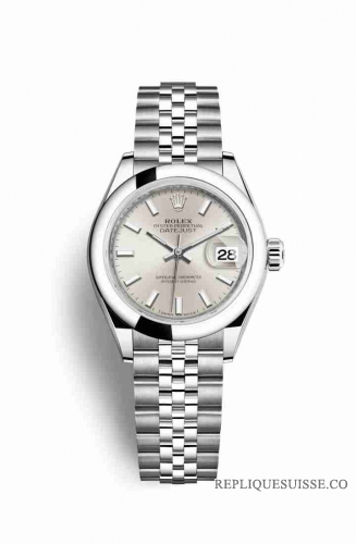 Copie Montre Rolex Datejust 28 Oystersteel Argent Cadran m279160-0005