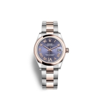Rolex Datejust 31 Oystersteel Or Everose 18 ct M278241-0019 Aubergine sertie de diamants Cadran