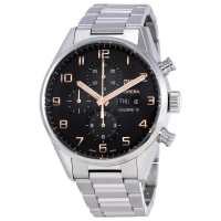 Copie Montre Tag Heuer Carrera Black Cadran Mens Chronographe Automatique CV2A1AB.BA0738