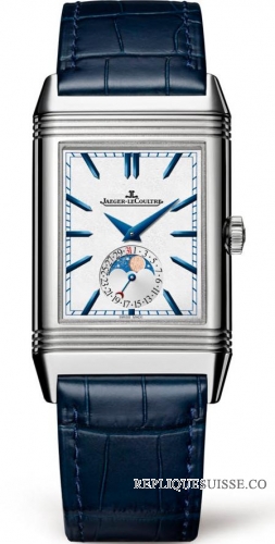 Copie Montre Jaeger-LeCoultre Reverso Tribute Moon Acier Inoxydable 3958420