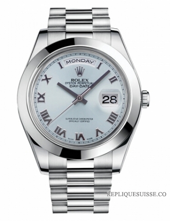 Réplique Rolex Day Date II President Platinum Ice bleu cadran 218206 IBLR 218206 IBLRP