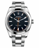 Réplique Rolex Milgauss Acier inoxydable Cadran Noir 116400 BKO