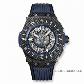 Copie Montre Hublot Big Bang Unico GMT Carbone 45mm 471.QX.7127.RX