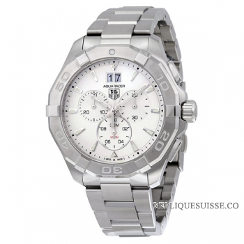 TAG Heuer Réplique Aquaracer Chronographe argent Dial CAY1111.BA0927