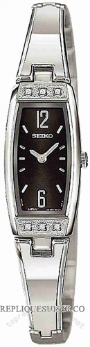 Seiko Diamant acier Bangle noir Dames SZZC31 Montre Réplique