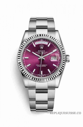 Copie Montre Rolex Day-Date 36 Or blanc 18 ct 118239 Cherry Cadran m118239-0304