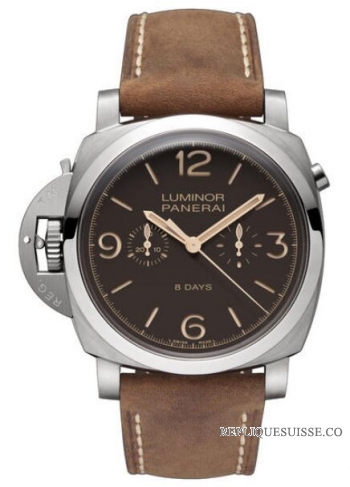 Panerai Luminor 1950 Chrono Monopulsante Left-Heted 8 Days Titanio 47mm Montre Réplique