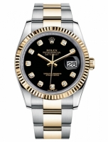 Réplique Rolex Datejust 36mm acier et or noir Dial 116233 BKDO