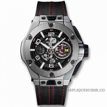 Copie Montre Hublot Big Bang Ferrari Chronographe Unico Titane 45mm 402.NX.0123.WR