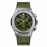 Copie Montre Hublot Classic Fusion Chronographe Titane Vert 45mm 521.NX.8970.LR