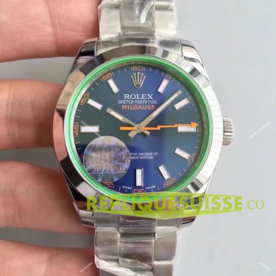 Réplique Rolex Milgauss Acier inoxydable Cadran Noir 116400 GV - Cliquez sur l'image pour la fermer