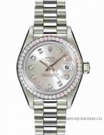 Rolex Datejust acier Diamant Bezel Dames 179384G Montre Réplique