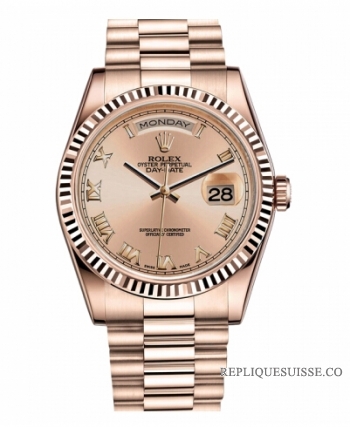 Rolex Day Date Rose Or Champagne cadran 118235 CHRP