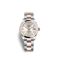 Rolex Datejust 31 Oystersteel Or Everose 18 ct M278241-0015 Argent serti de diamants Cadran