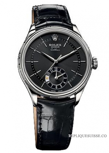 Rolex Cellini Dual Time blanc Or 50529 bkbk Montre Réplique