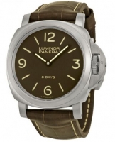 Panerai Luminor Base 8 Days Acciaio Mechanical Brown Dial hommes Montre Réplique