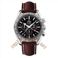 Omega Speedmaster Broad Arrow GMT acier brun cuir 3881 Montre Réplique