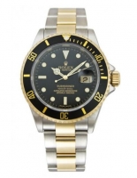 Réplique Rolex Submariner noir indice Cadran Oyster Bracelet deux tons 16613BK