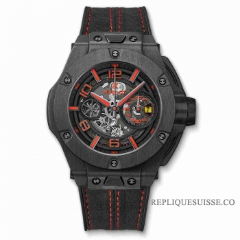 Copie Montre Hublot Big Bang Ferrari Chronographe Unico Carbone 45mm 402.QU.0113.WR