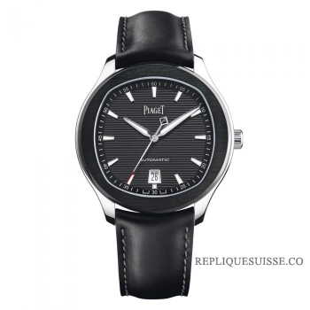 Piaget Polo S G0A42001 Hommes Cadran Noir Automatique Automatique Hommes Montres Copie