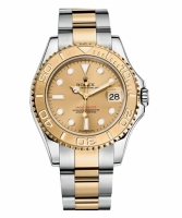 Rolex Yacht-Master Acier inoxydable et Or jaune Champagne cadran 168623 CH