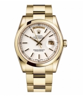 Rolex Day Date Or jaune blanc cadran 118208 WSO