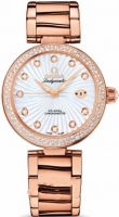 Omega De Ville Ladymatic Dames Rose Or Diamants MOP 425.65.34. Montre Réplique